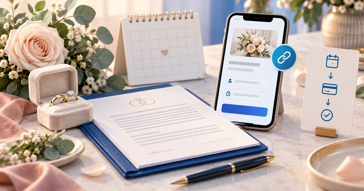 Liens PayPal pour acomptes de prestataires de mariage