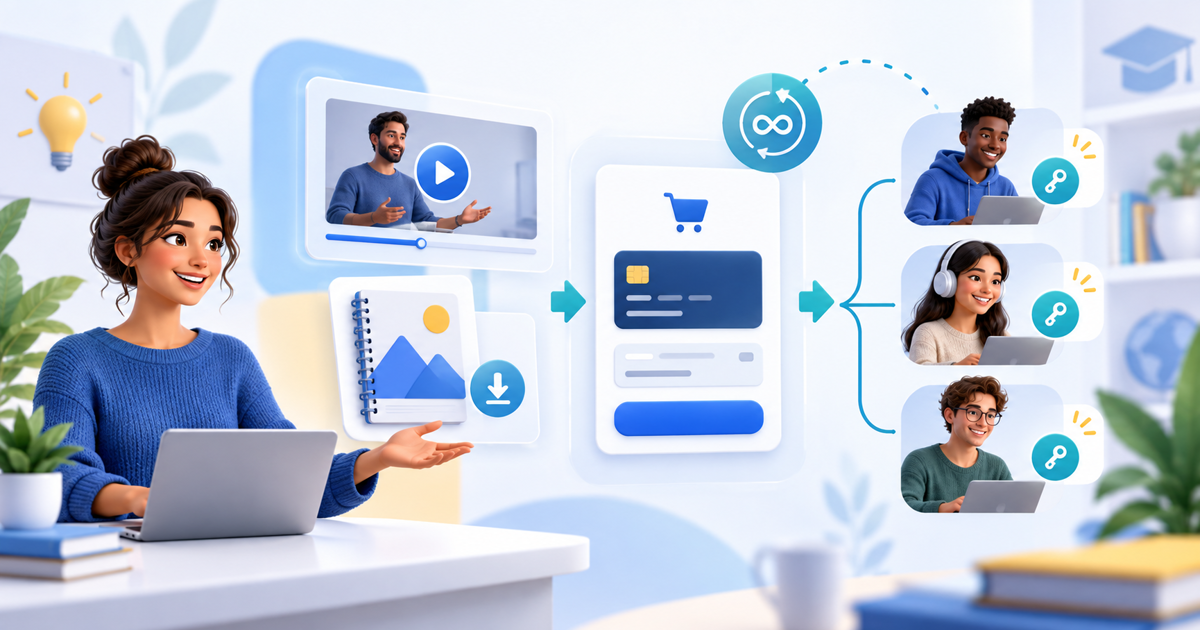 Een online cursus verkopen zonder LMS